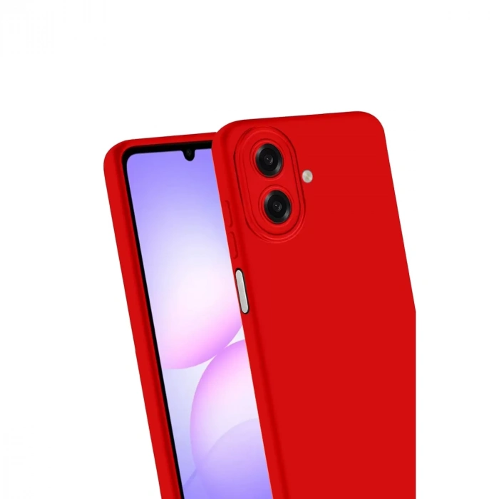 Samsung Galaxy A07 4g Nano İçi Kadife Silikon - Kırmızı