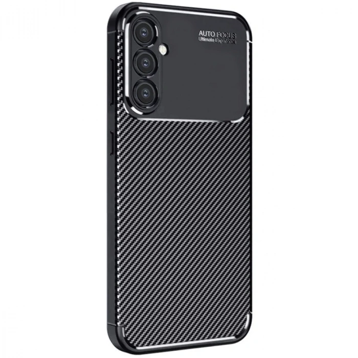 Samsung Galaxy A16 5g Kılıf Auto Focus Karbon Kapak - Siyah