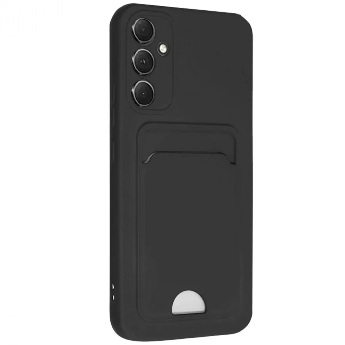 Samsung Galaxy A16 5g Kılıf Kelvin Kartvizitli Silikon - Siyah