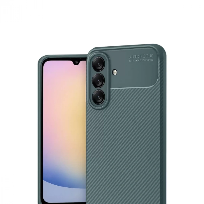 Samsung Galaxy A17 5g Auto Focus Karbon Kapak - Koyu Yeşil