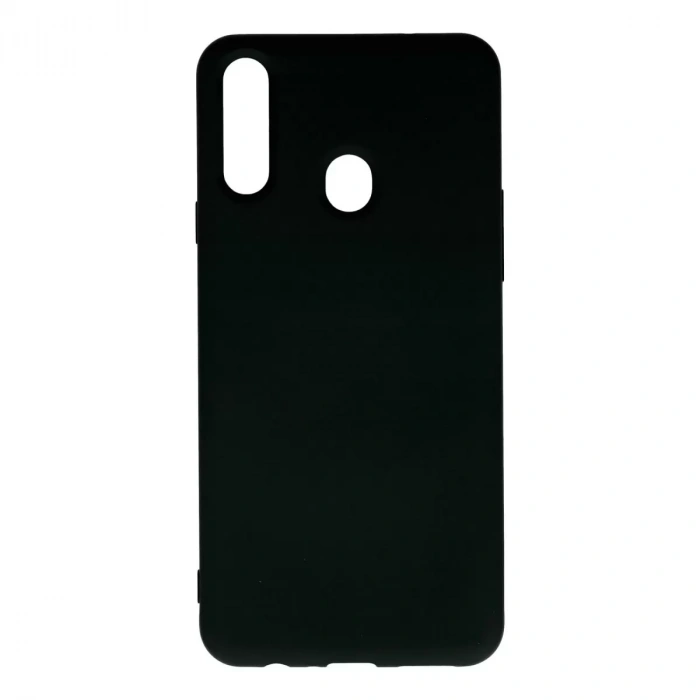 Samsung Galaxy A20s Kılıf Nano İçi Kadife Silikon - Siyah