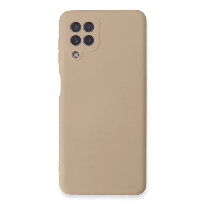Samsung Galaxy A22 Kılıf Nano İçi Kadife Silikon - Pudra