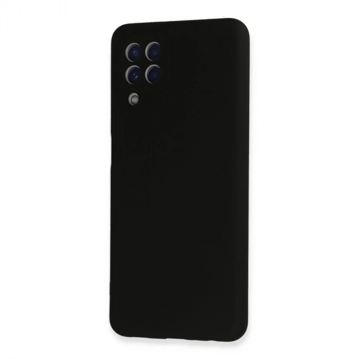 Samsung Galaxy A22 Kılıf Nano İçi Kadife Silikon - Siyah