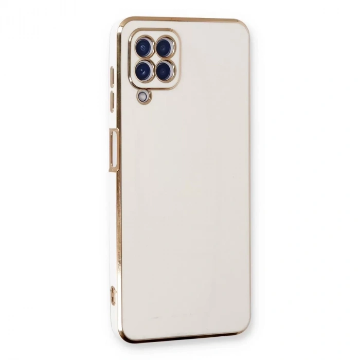 Samsung Galaxy A22 Kılıf Volet Silikon - Beyaz