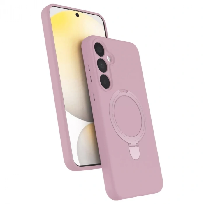 Samsung Galaxy A25 5g Regal Magsafe Standlı Kapak - Açık Pembe