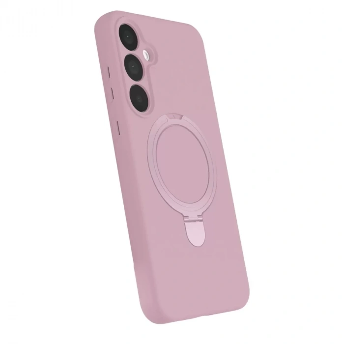 Samsung Galaxy A25 5g Regal Magsafe Standlı Kapak - Açık Pembe