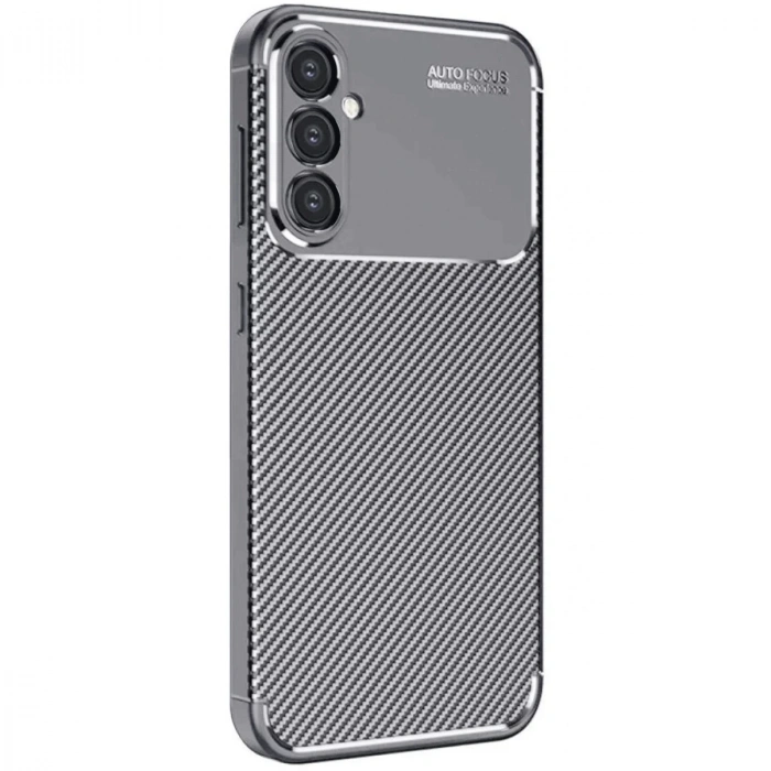 Samsung Galaxy A26 Kılıf Auto Focus Karbon Kapak - Gri