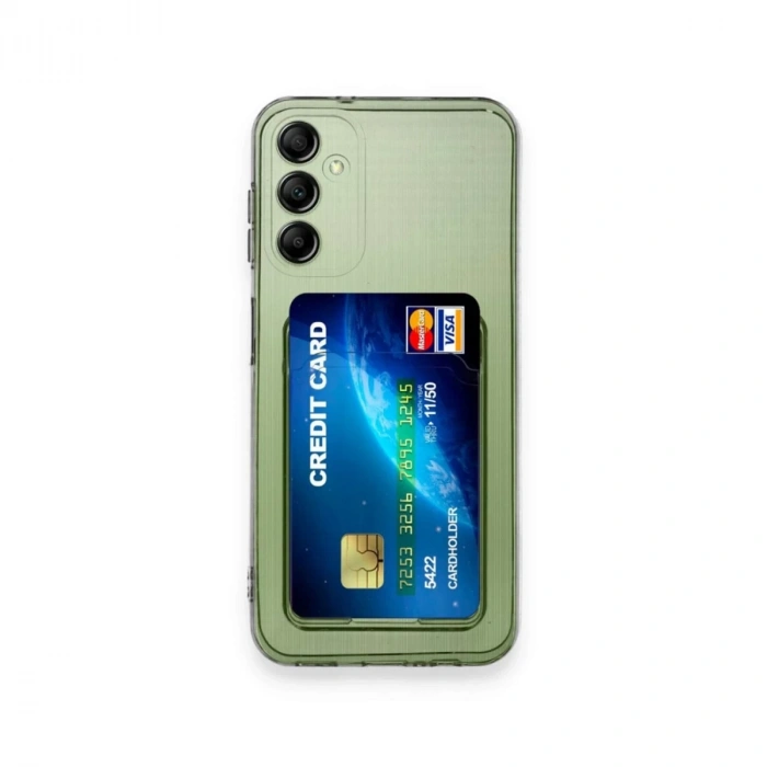 Samsung Galaxy A35 5g Kılıf Kart Şeffaf Silikon - Şeffaf