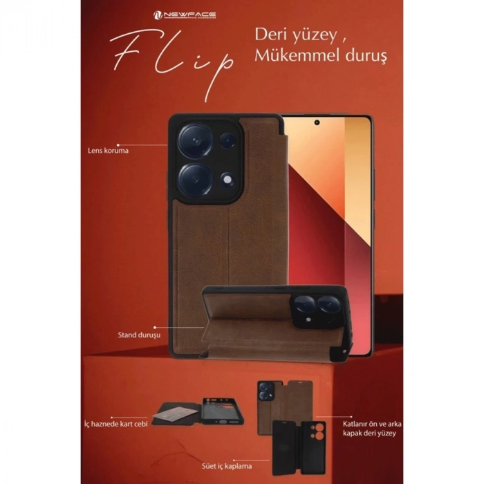 Samsung Galaxy A36 Kılıf Flip Cover - Taba
