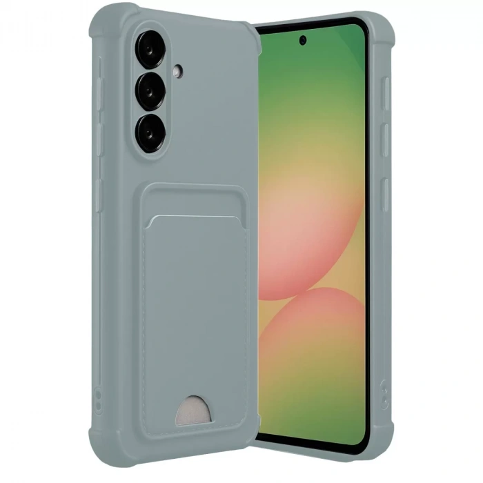 Samsung Galaxy A36 Kılıf Kelvin Kartvizitli Silikon - Açık Yeşil