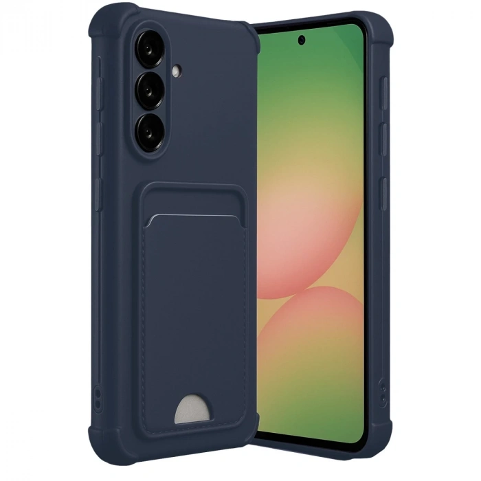 Samsung Galaxy A36 Kılıf Kelvin Kartvizitli Silikon - Lacivert