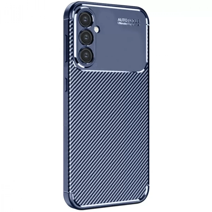 Samsung Galaxy A56 Kılıf Auto Focus Karbon Kapak - Lacivert