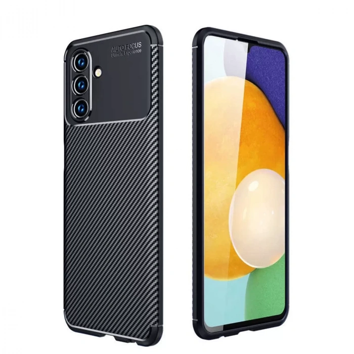 Samsung Galaxy A56 Kılıf Auto Focus Karbon Kapak - Siyah