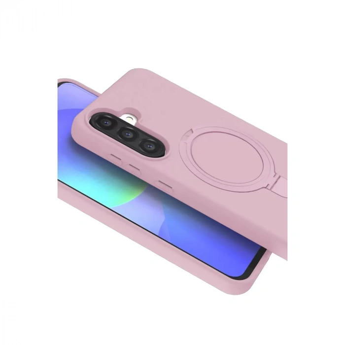 Samsung Galaxy A56 Regal Magsafe Standlı Kapak - Açık Pembe