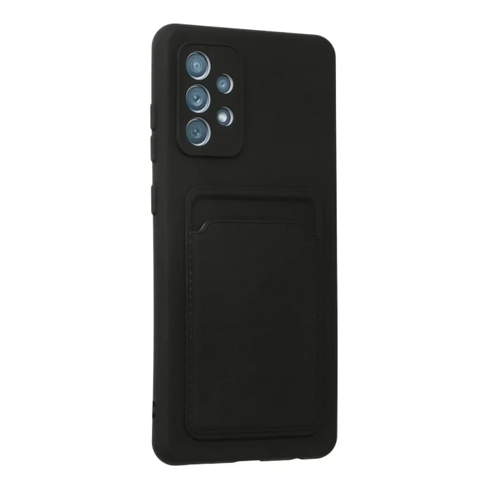 Samsung Galaxy A72 Kılıf Kelvin Kartvizitli Silikon - Siyah