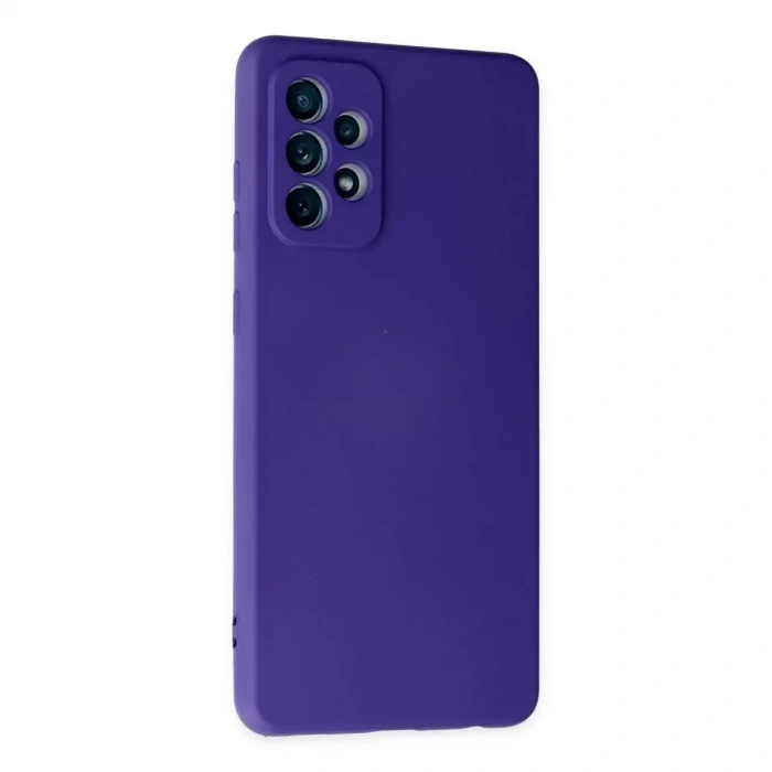 Samsung Galaxy A72 Kılıf Nano İçi Kadife Silikon - Mor