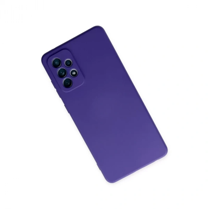 Samsung Galaxy A72 Kılıf Nano İçi Kadife Silikon - Mor