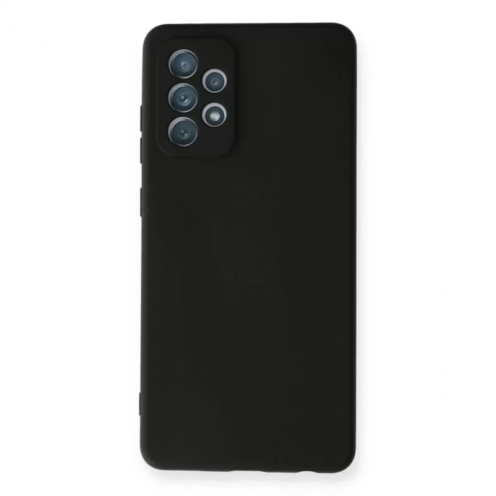 Samsung Galaxy A72 Kılıf Nano İçi Kadife Silikon - Siyah