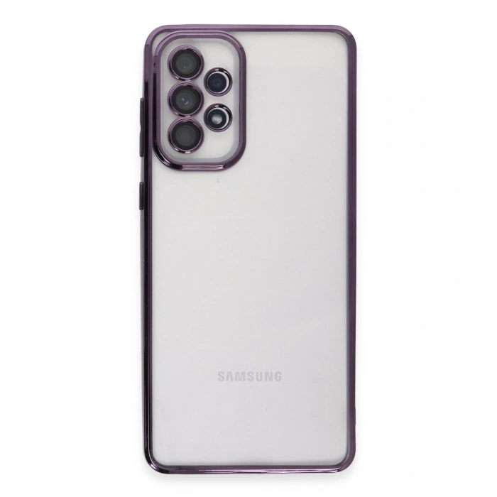 Samsung Galaxy A73 5g Kılıf Razer Lensli Silikon - Mor