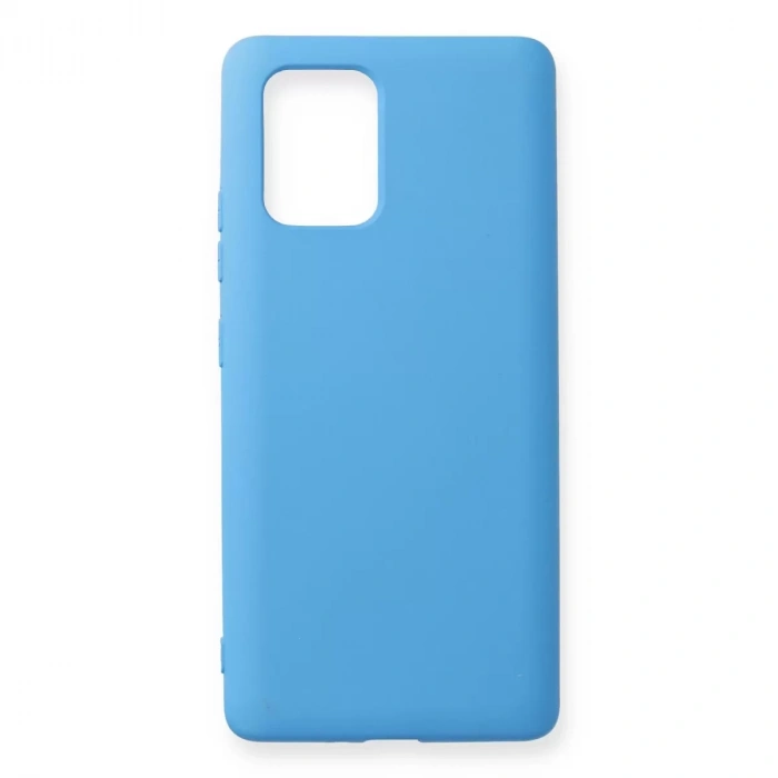 Samsung Galaxy A91 / S10 Lite Kılıf Nano İçi Kadife Silikon - Mavi