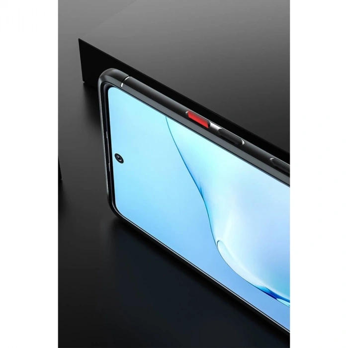 Samsung Galaxy A91 / S10 Lite Kılıf Range Yüzüklü Silikon - Siyah-kırmızı