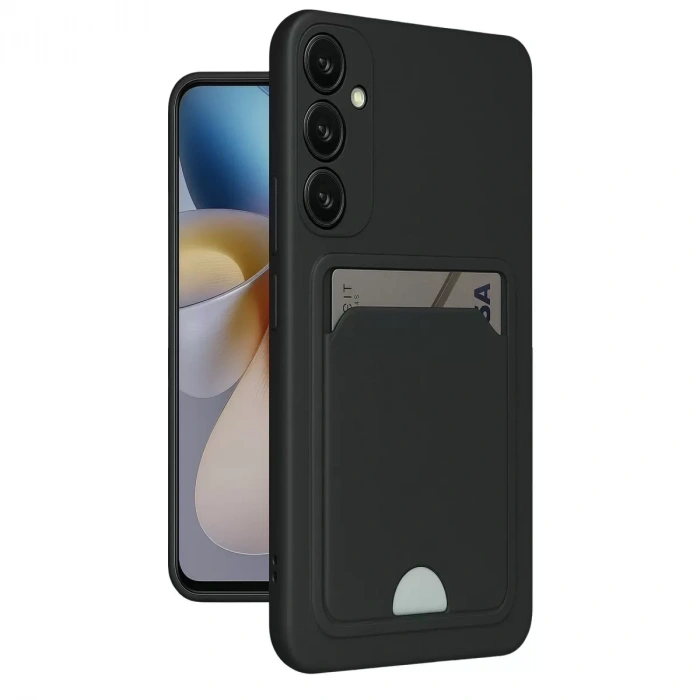 Samsung Galaxy M15 Kelvin Kartvizitli Silikon - Siyah