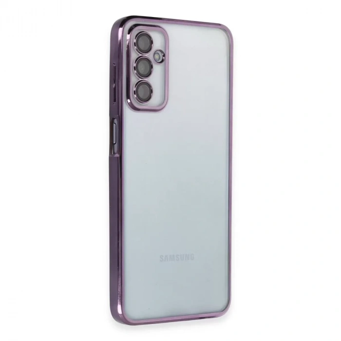 Samsung Galaxy M23 Kılıf Razer Lensli Silikon - Mor