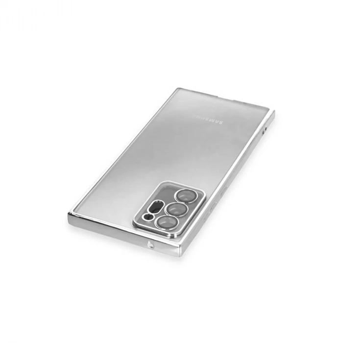 Samsung Galaxy Note 20 Ultra Kılıf Razer Lensli Silikon - Gümüş