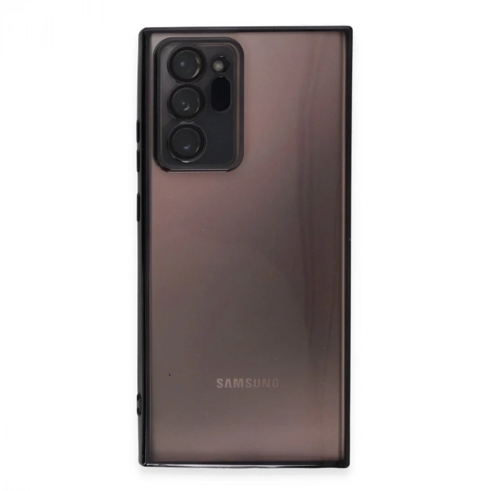 Samsung Galaxy Note 20 Ultra Kılıf Razer Lensli Silikon - Siyah