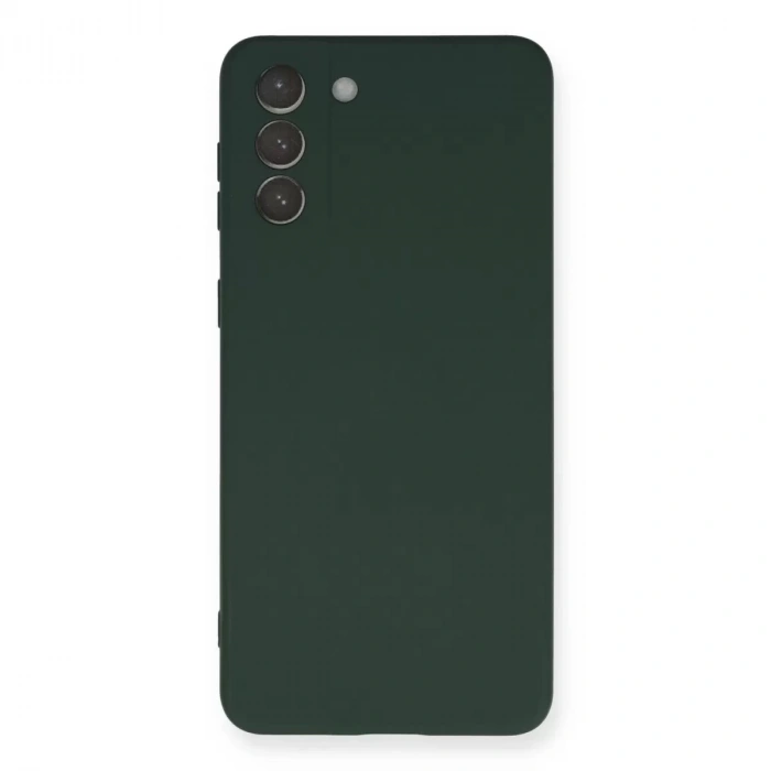 Samsung Galaxy S21 Plus Kılıf Nano İçi Kadife Silikon - Koyu Yeşil