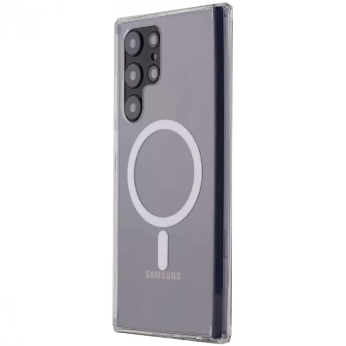 Samsung Galaxy S22 Ultra Kılıf Magneticsafe Şeffaf Silikon - Şeffaf