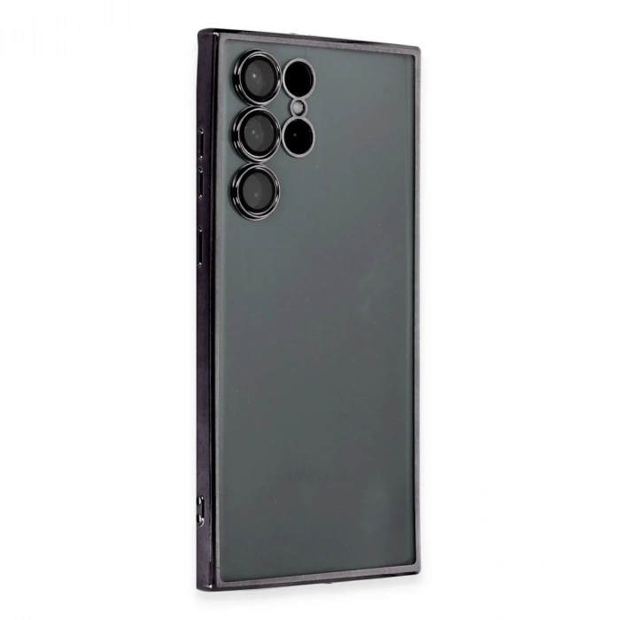 Samsung Galaxy S22 Ultra Kılıf Razer Lensli Silikon - Siyah