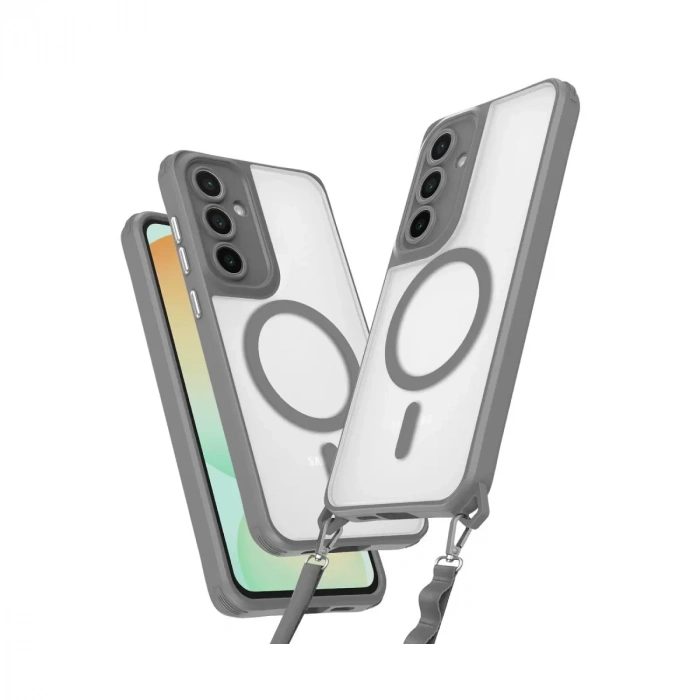 Samsung Galaxy S23 Fe Kılıf Enka Magsafe Silikon Kılıf - Titan Gri