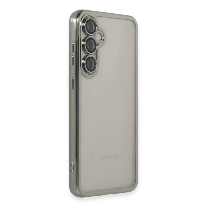 Samsung Galaxy S23 Fe Kılıf Razer Lensli Silikon - Gümüş