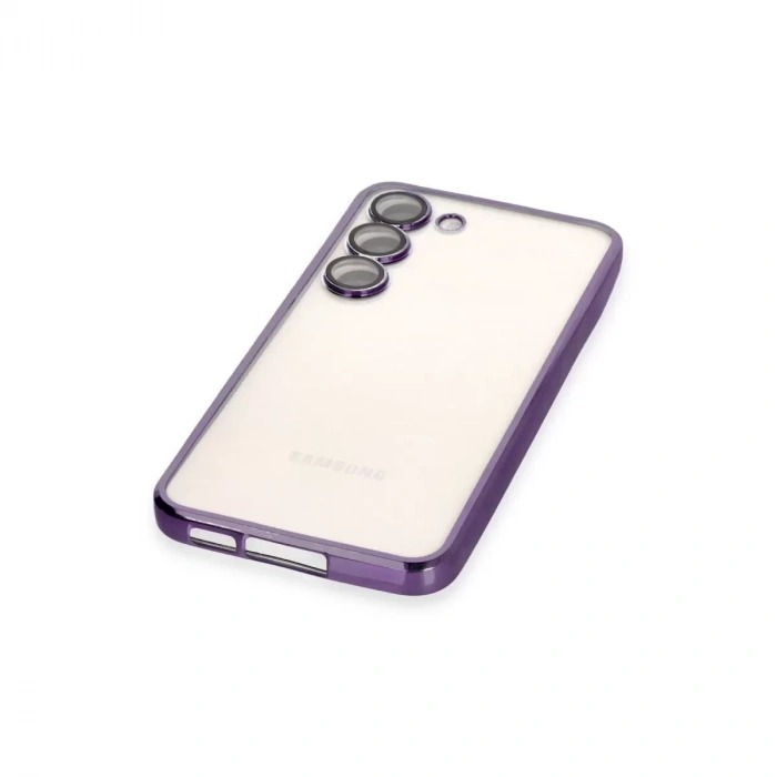 Samsung Galaxy S23 Kılıf Razer Lensli Silikon - Mor