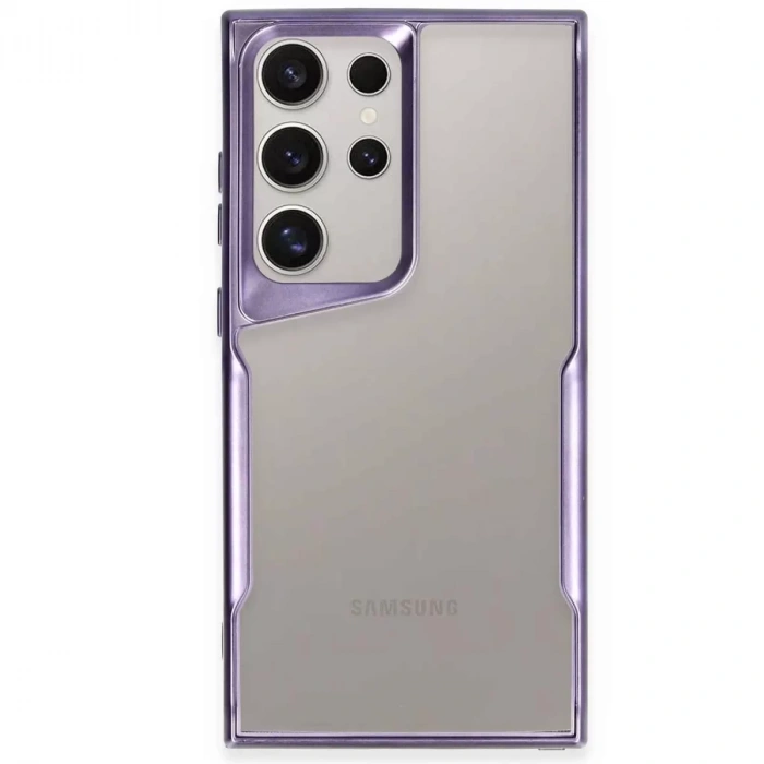 Samsung Galaxy S23 Ultra Kılıf Boyi Silikon Kapak - Derin Mor