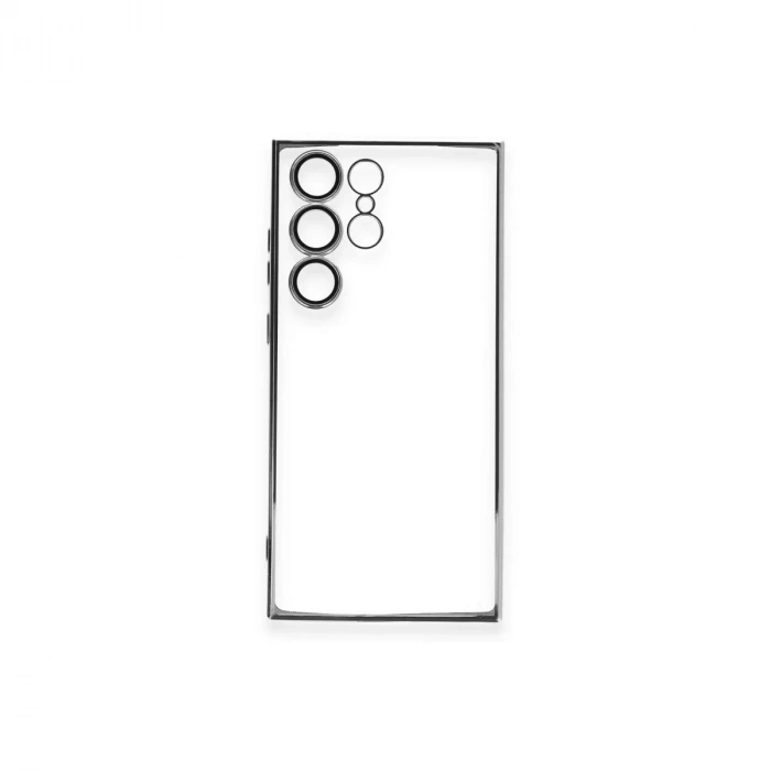 Samsung Galaxy S23 Ultra Kılıf Razer Lensli Silikon - Gümüş