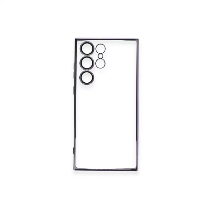Samsung Galaxy S23 Ultra Kılıf Razer Lensli Silikon - Mor