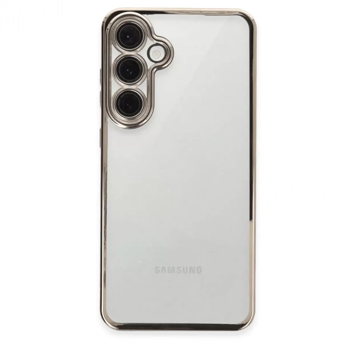 Samsung Galaxy S24 Fe Kılıf Razer Lensli Silikon - Titanyum Gri