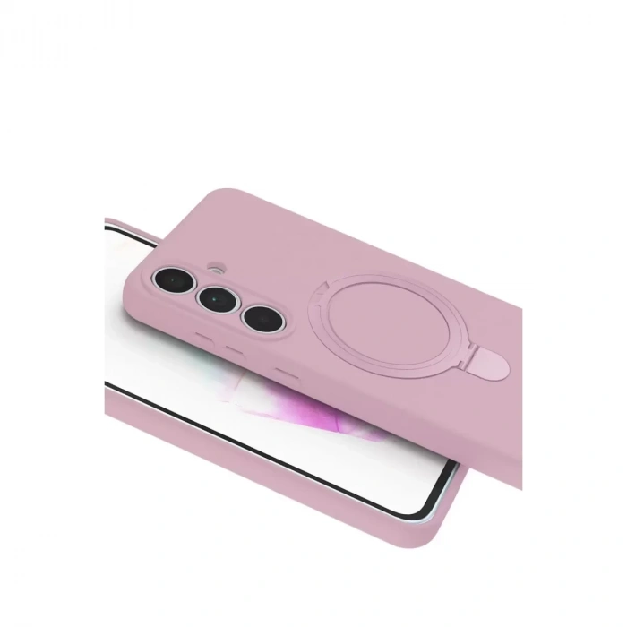 Samsung Galaxy S24 Fe Regal Magsafe Standlı Kapak - Açık Pembe