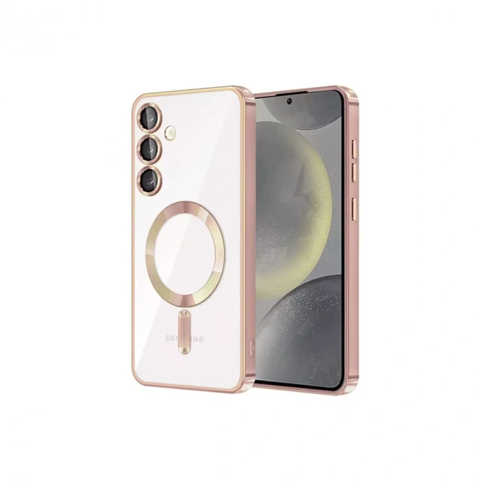 Samsung Galaxy S24 Kılıf Kross Magneticsafe Kapak - Rose