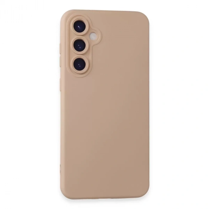 Samsung Galaxy S24 Kılıf Nano İçi Kadife Silikon - Pudra