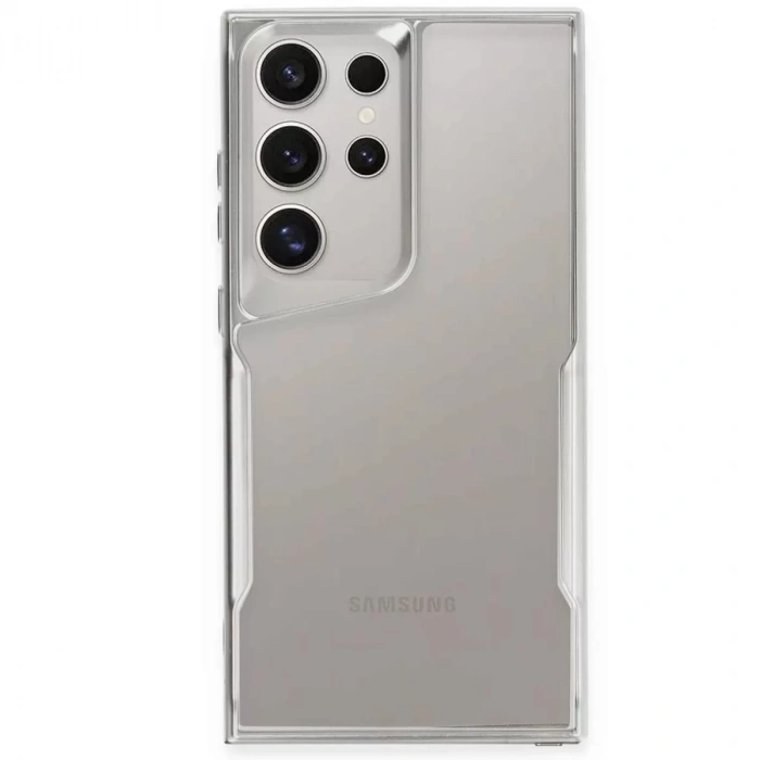 Samsung Galaxy S24 Ultra Kılıf Boyi Silikon Kapak - Gümüş