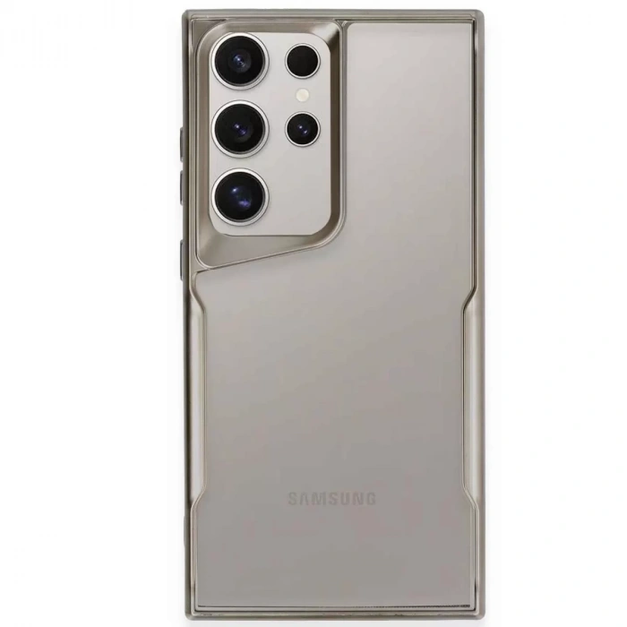 Samsung Galaxy S24 Ultra Kılıf Boyi Silikon Kapak - Titan Gri