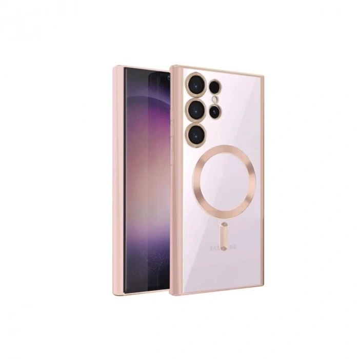Samsung Galaxy S24 Ultra Kılıf Kross Magneticsafe Kapak - Rose