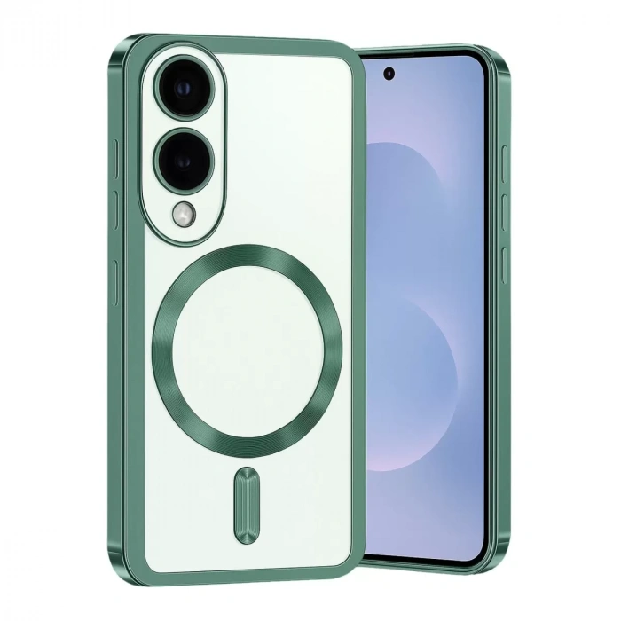 Samsung Galaxy S25 Edge Kross Magneticsafe Kapak - Koyu Yeşil