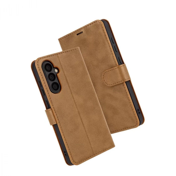Samsung Galaxy S25 Fe Trend S Plus Kapaklı Kılıf - Taba