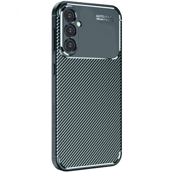 Samsung Galaxy S25 Plus Kılıf Auto Focus Karbon Kapak - Koyu Yeşil