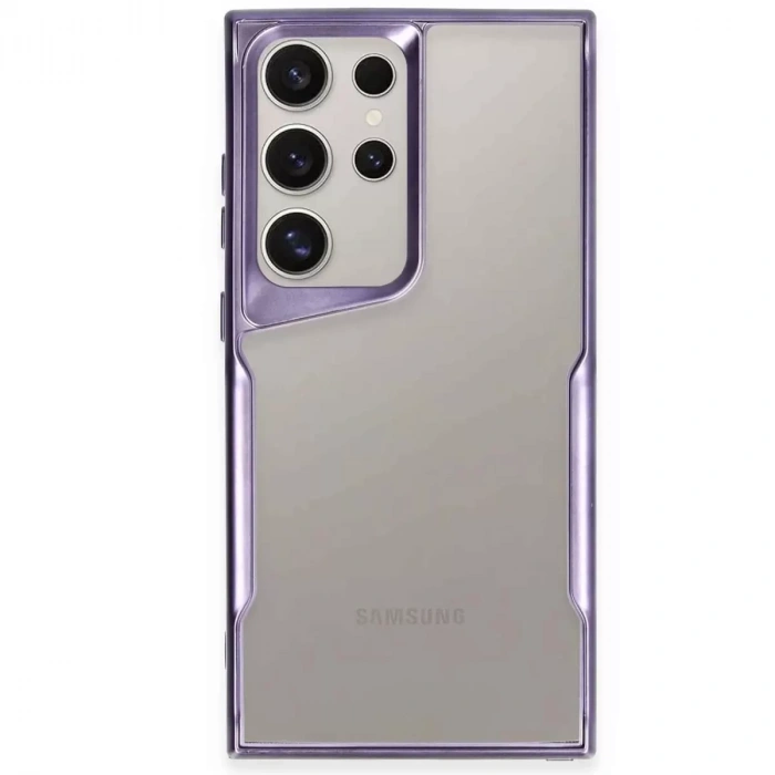 Samsung Galaxy S25 Ultra Kılıf Boyi Silikon Kapak - Derin Mor