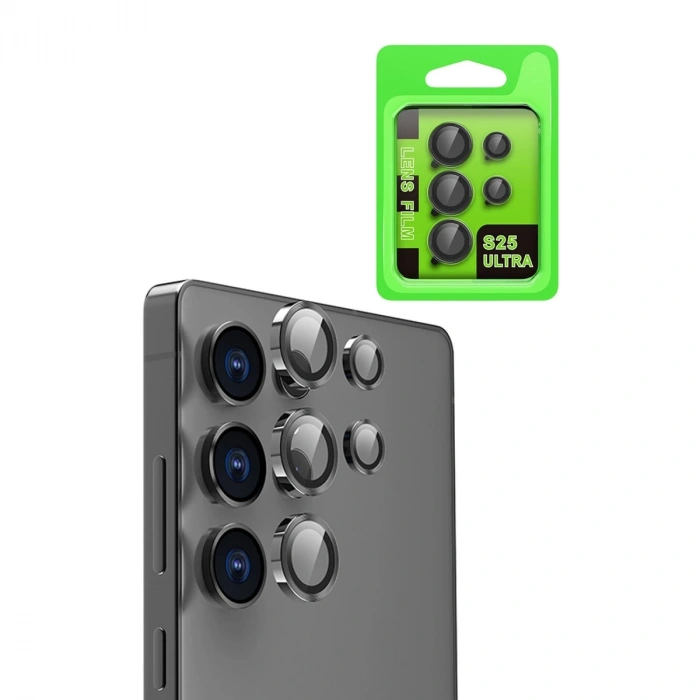 Samsung Galaxy S25 Ultra Raze Metal Kamera Lens - Siyah
